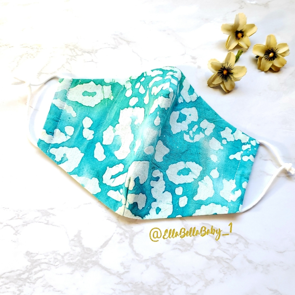 Leopard Print Face Mask Filter 3 Layers Cotton